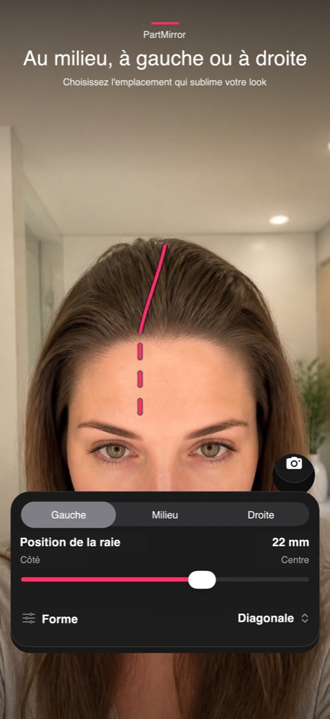 Au milieu, à gauche ou à droite. Choisissez l'emplacement qui sublime votre look